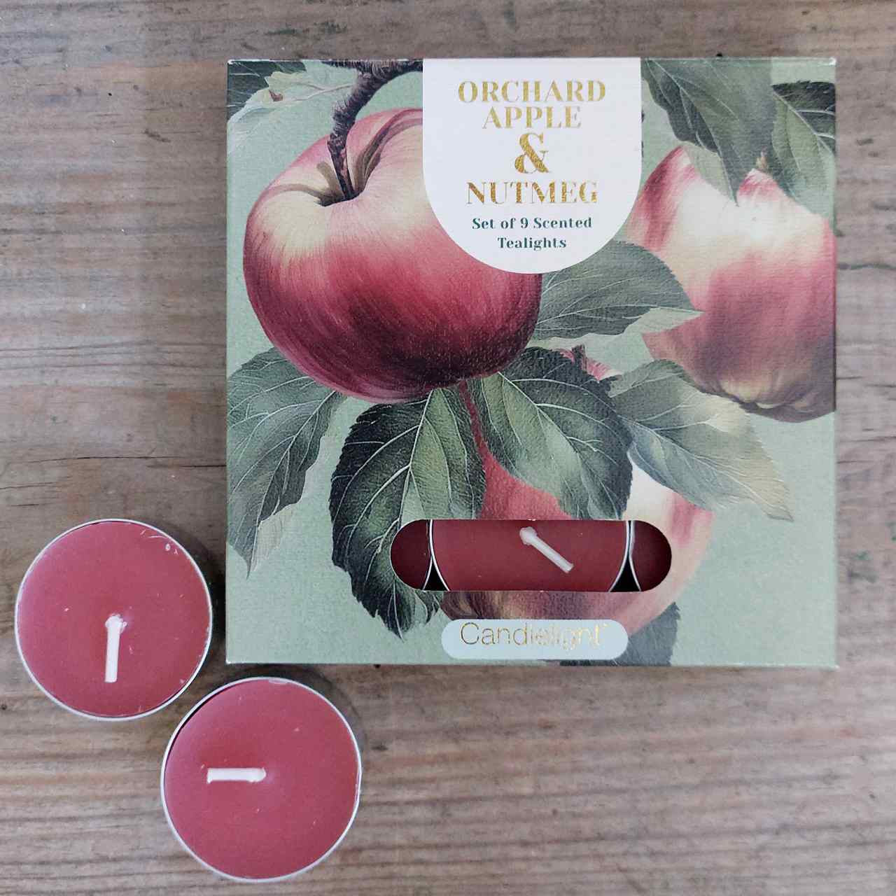 Set of 9 Tealights - Orchard Apple & Nutmeg