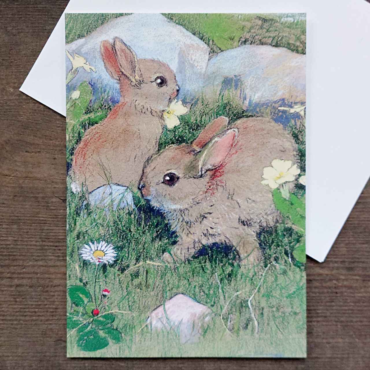 Two Rabbits Easter Card Pack