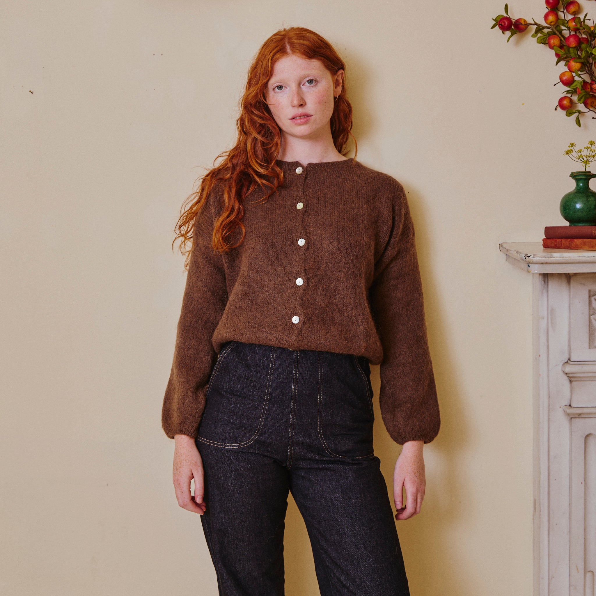 Mohair Cardigan - Cocoa
