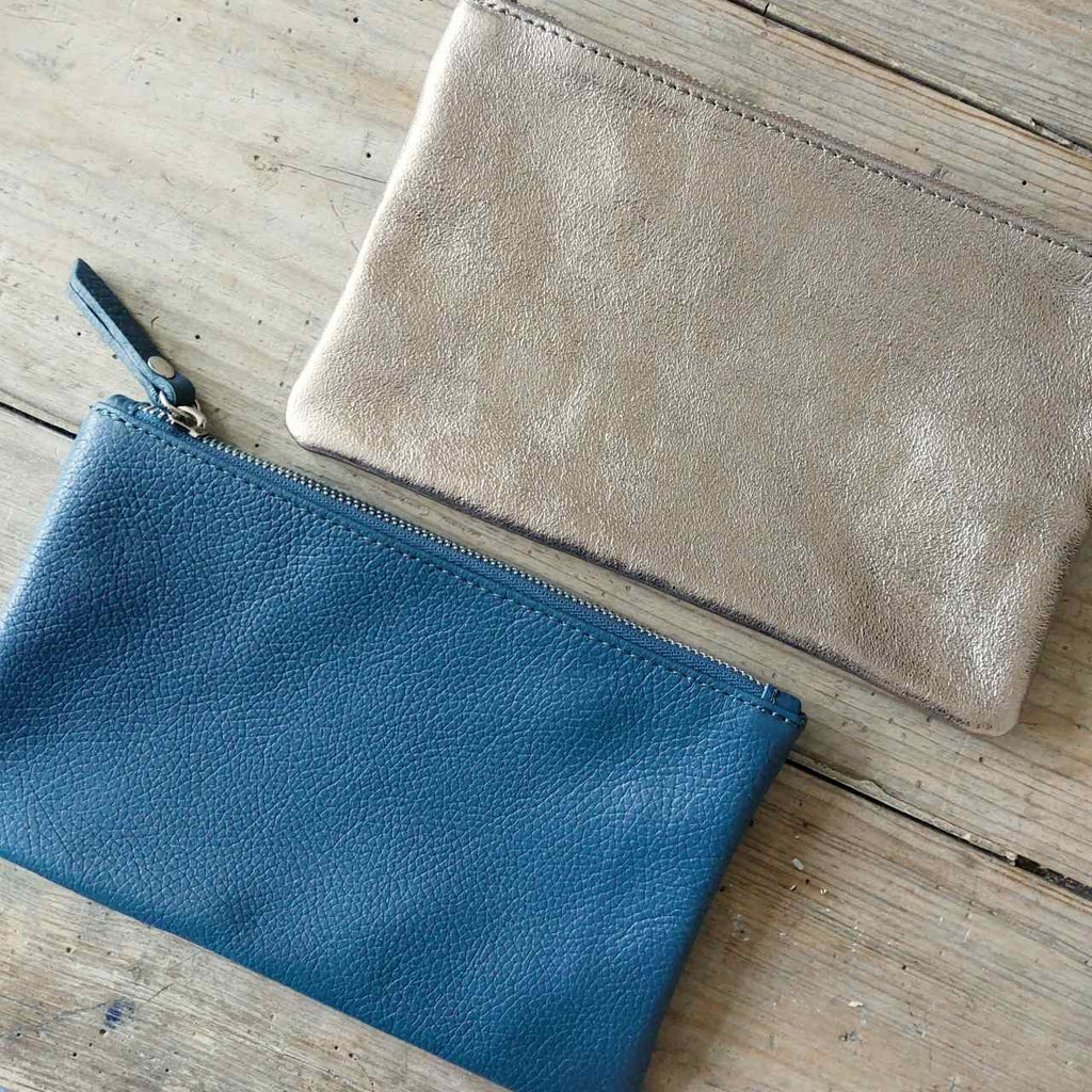 Large leather pouch made from 100% leather