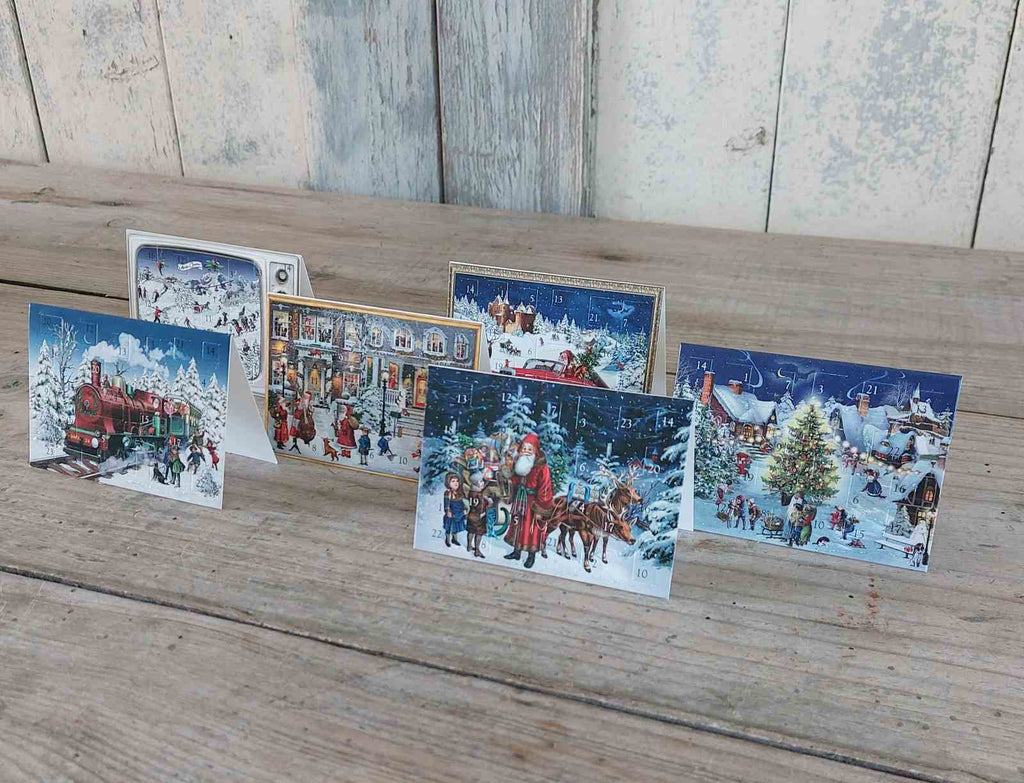 Miniature Vintage Advent Calendar Cards
