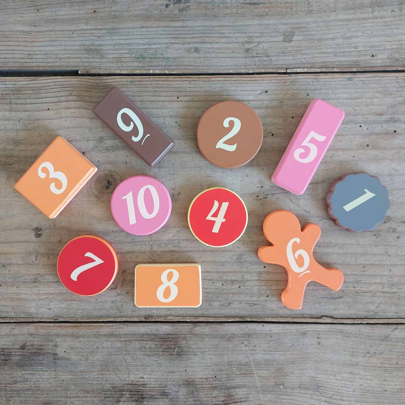 Toy Numbers Traditional Wooden Tea Party Biscuits