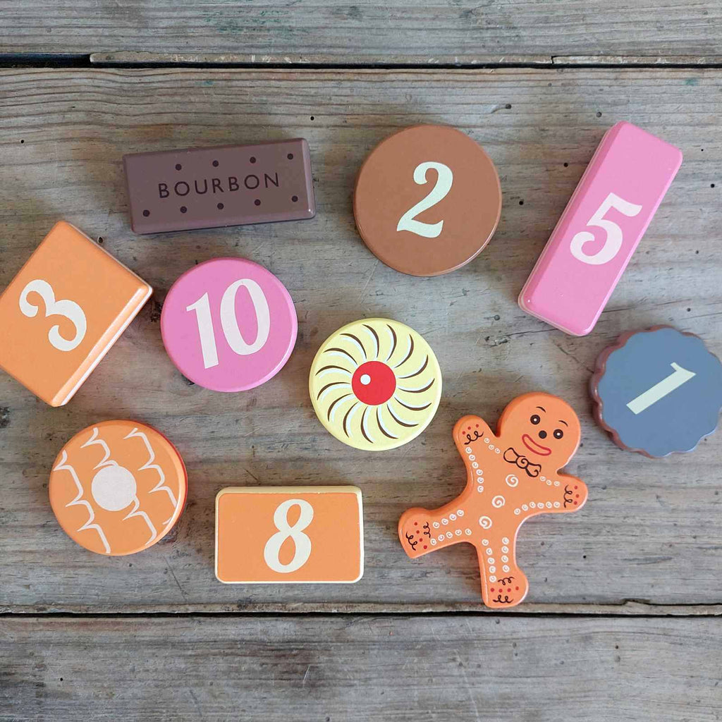 Wooden numbers Traditional Wooden Tea Party Biscuits