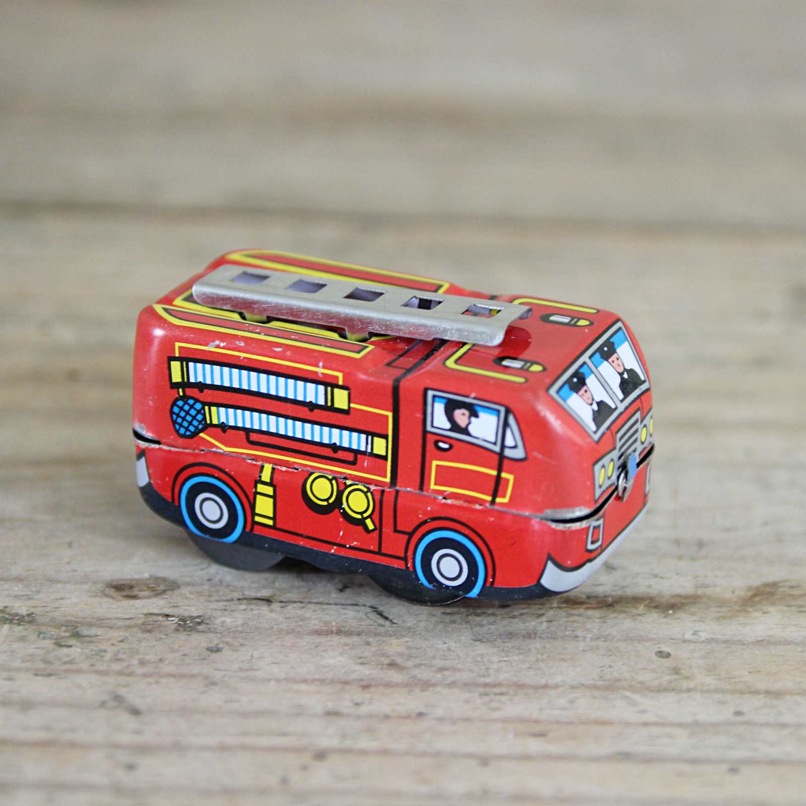 Wind-Up traditional toy fire engine