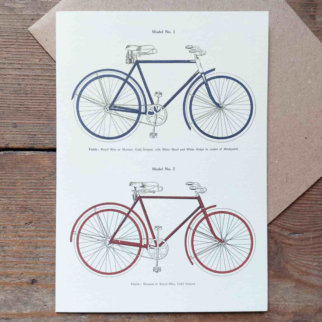Bicycles Vintage Greeting Card