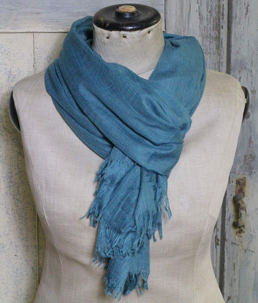Teal cotton scarf - Homeware store