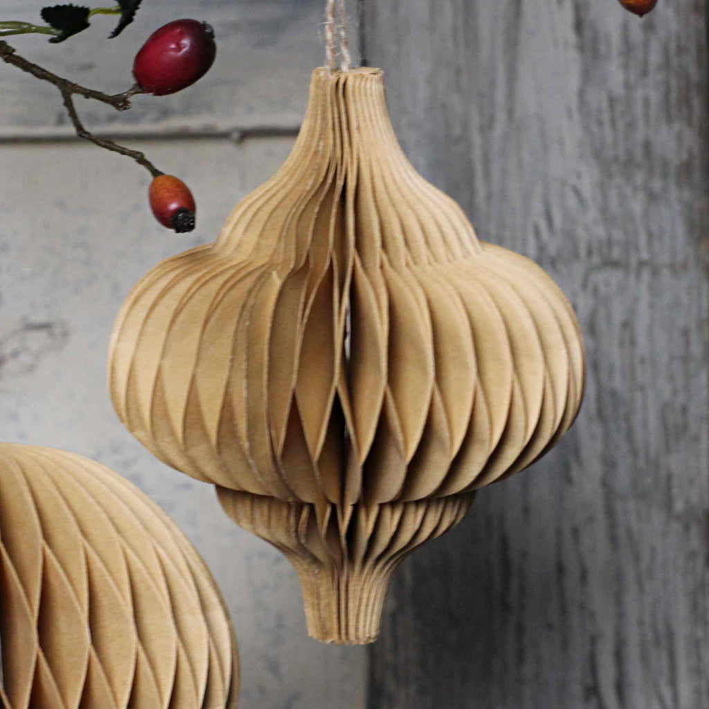 Honeycomb Christmas decorations Kraft paper lantern shape