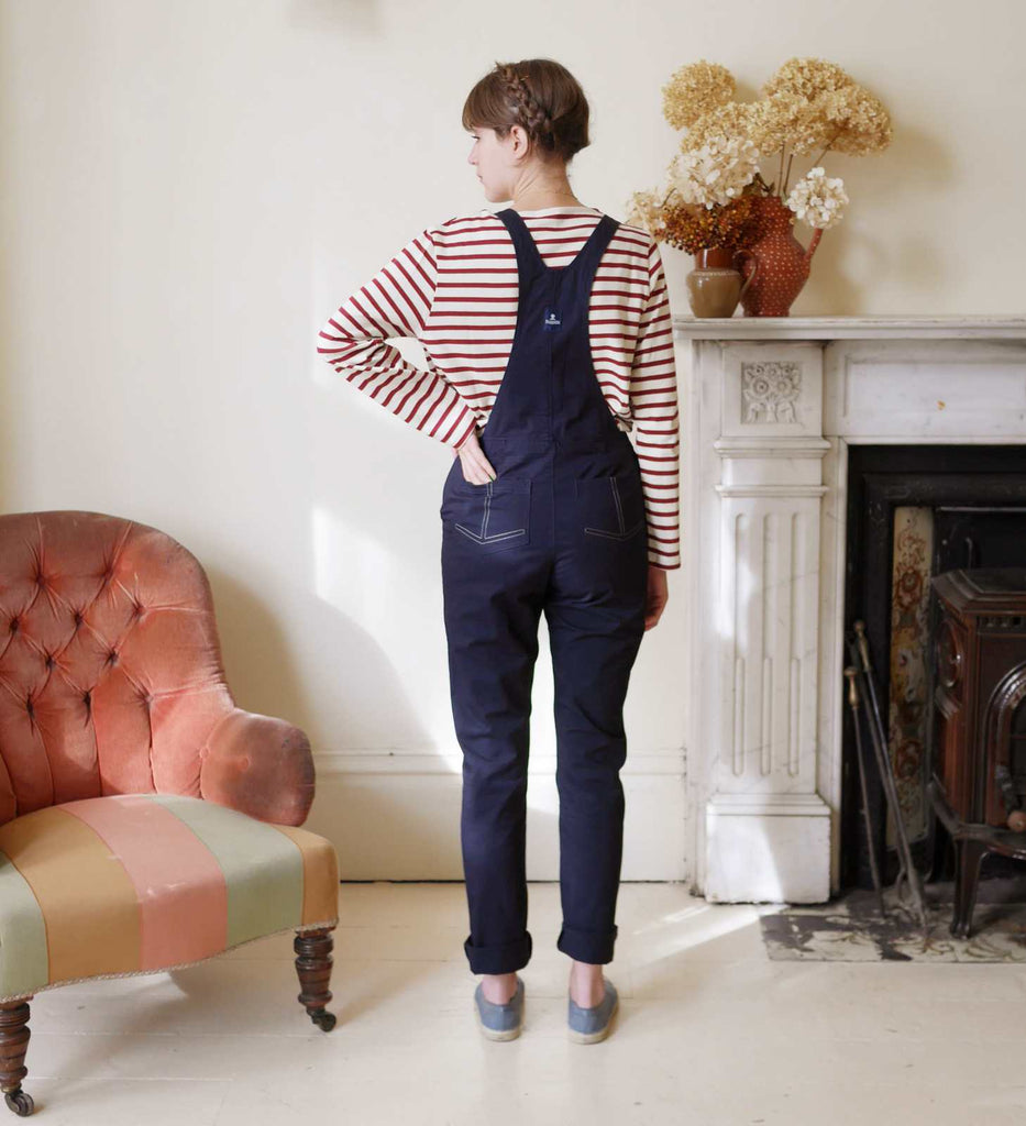 Navy Cotton Dungarees