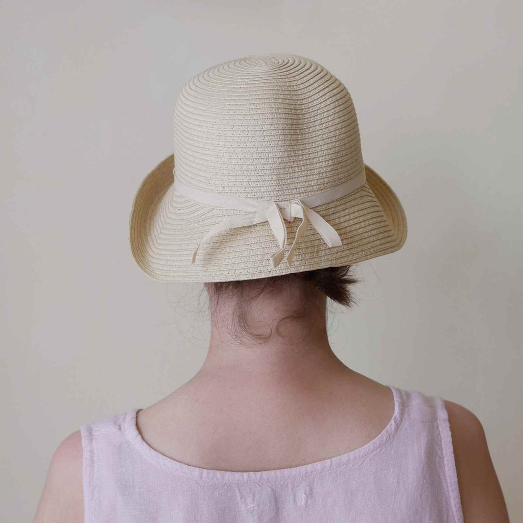 Classic sun hat - Cloche summer hat with bow