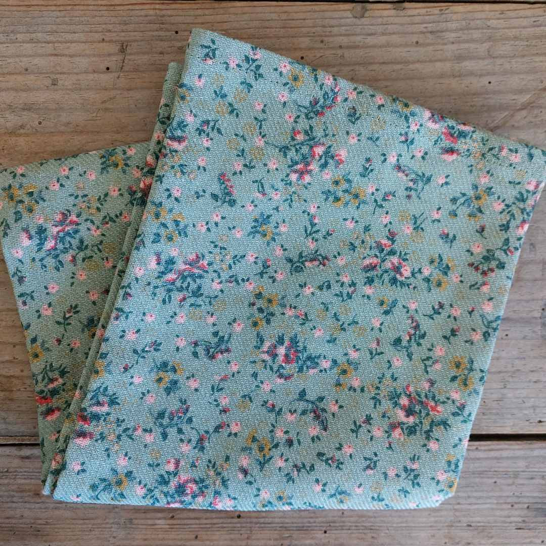 Sage Floral Tea Towel