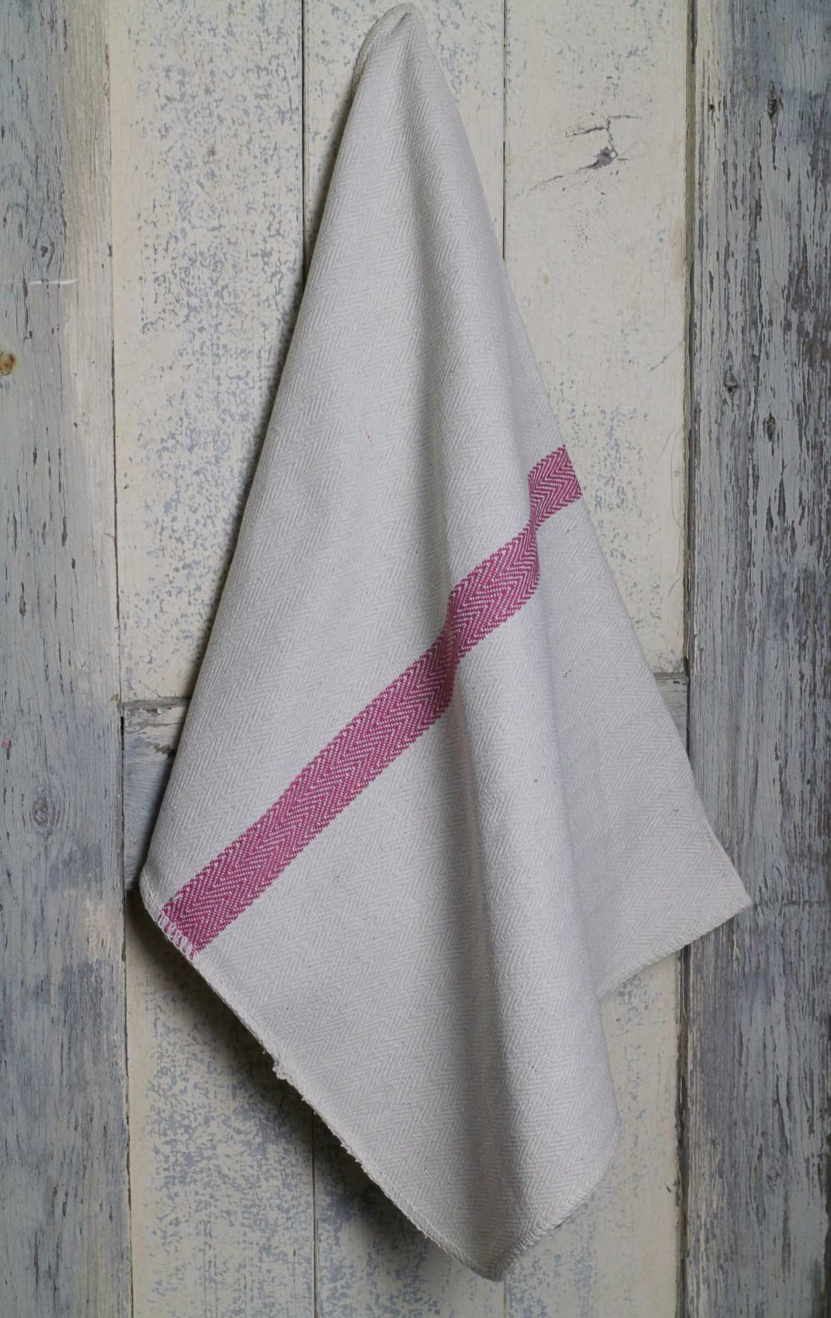 Hanging Utility Tea Towel - Red stripe