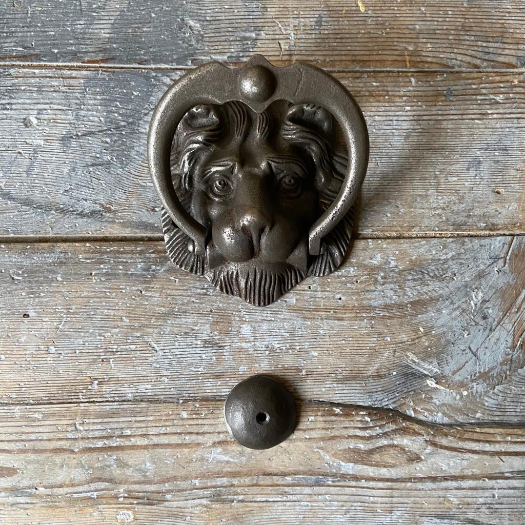 Iron Door Knocker - Lion Head - Homeware Store