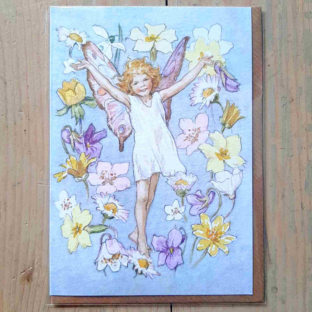 Spring Flower Fairy Greeting Card