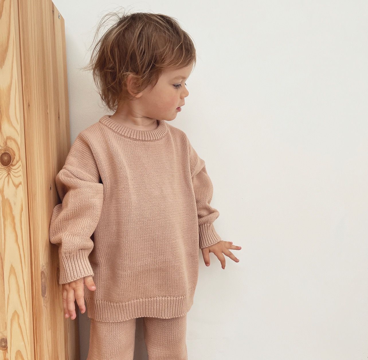 Children's Cotton Jumper in Hazelnut Blush