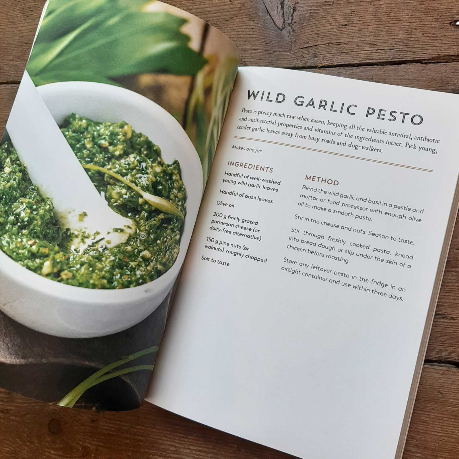 The Hedgerow Apothecary Forager's Handbook: A Seasonal Companion to Finding and Gathering Wild Plants by Christine Iverson. - Wild Garlic Pesto