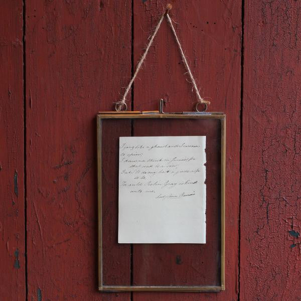 Brass Hanging Frame, 4 x 6, Landscape - Homeware Store