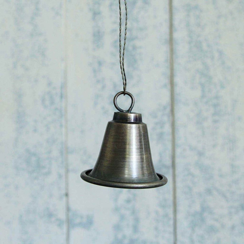 Large Antique gold bell decoration strung with wire.