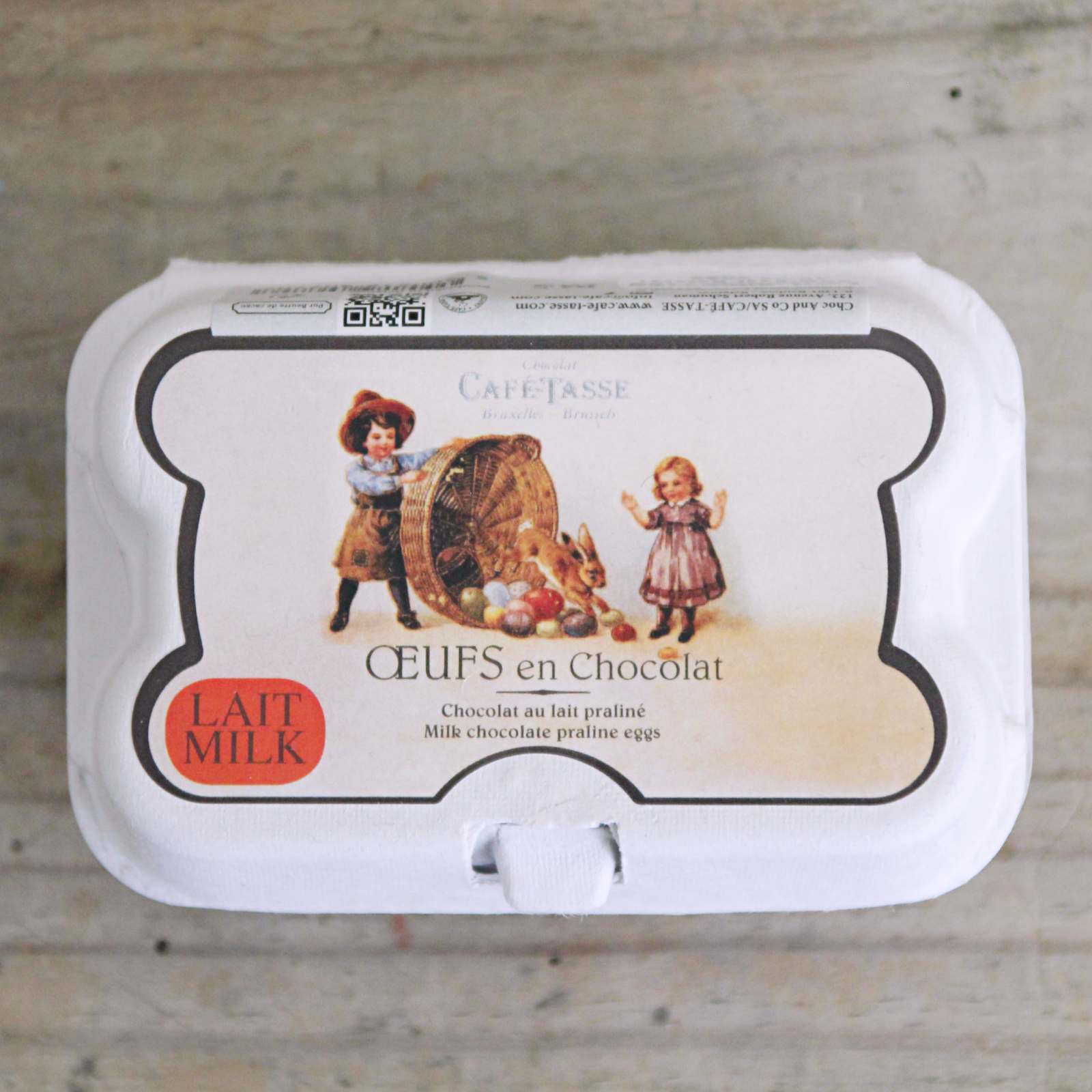 Six Milk Chocolate Praline Eggs in mini egg carton