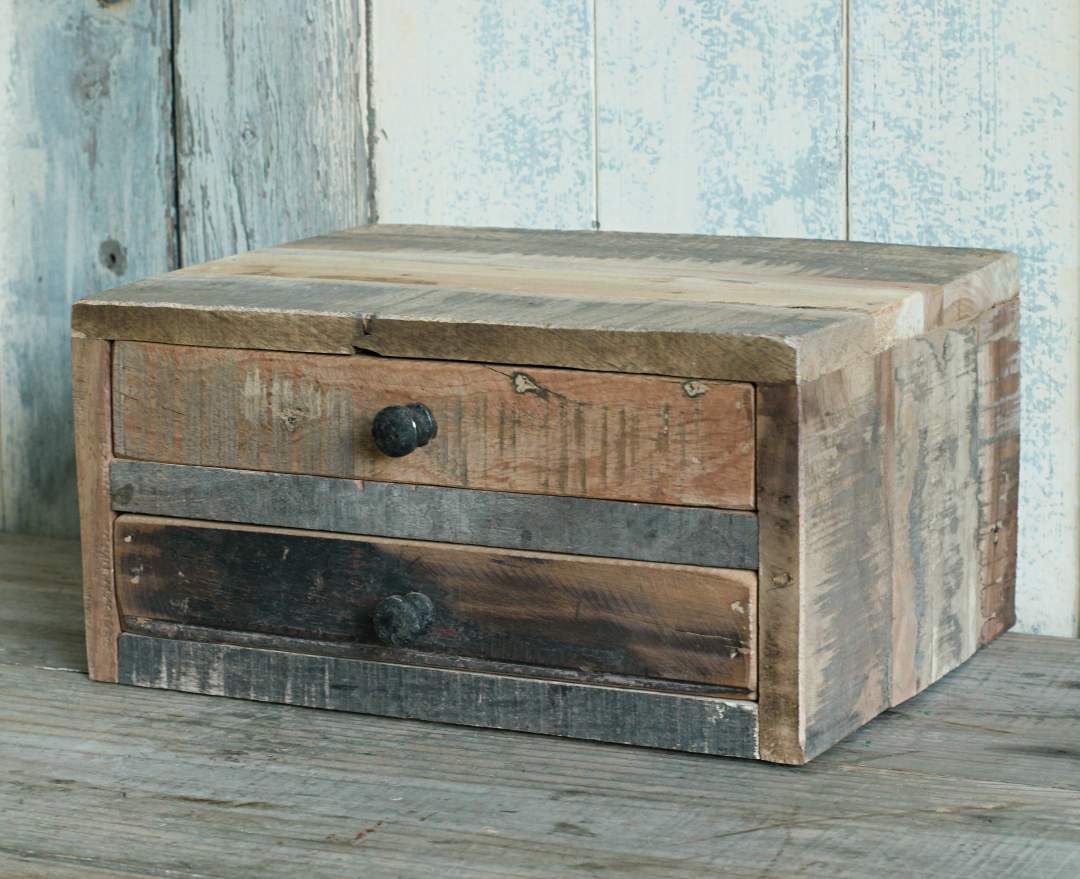Vintage drawers, reclaimed wood