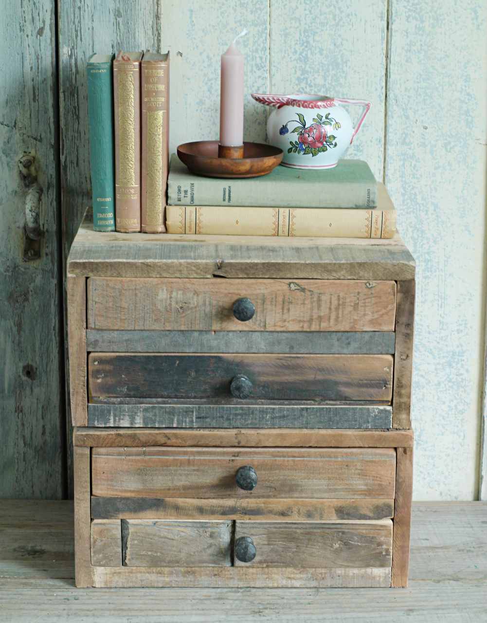 stack of wooden drawers