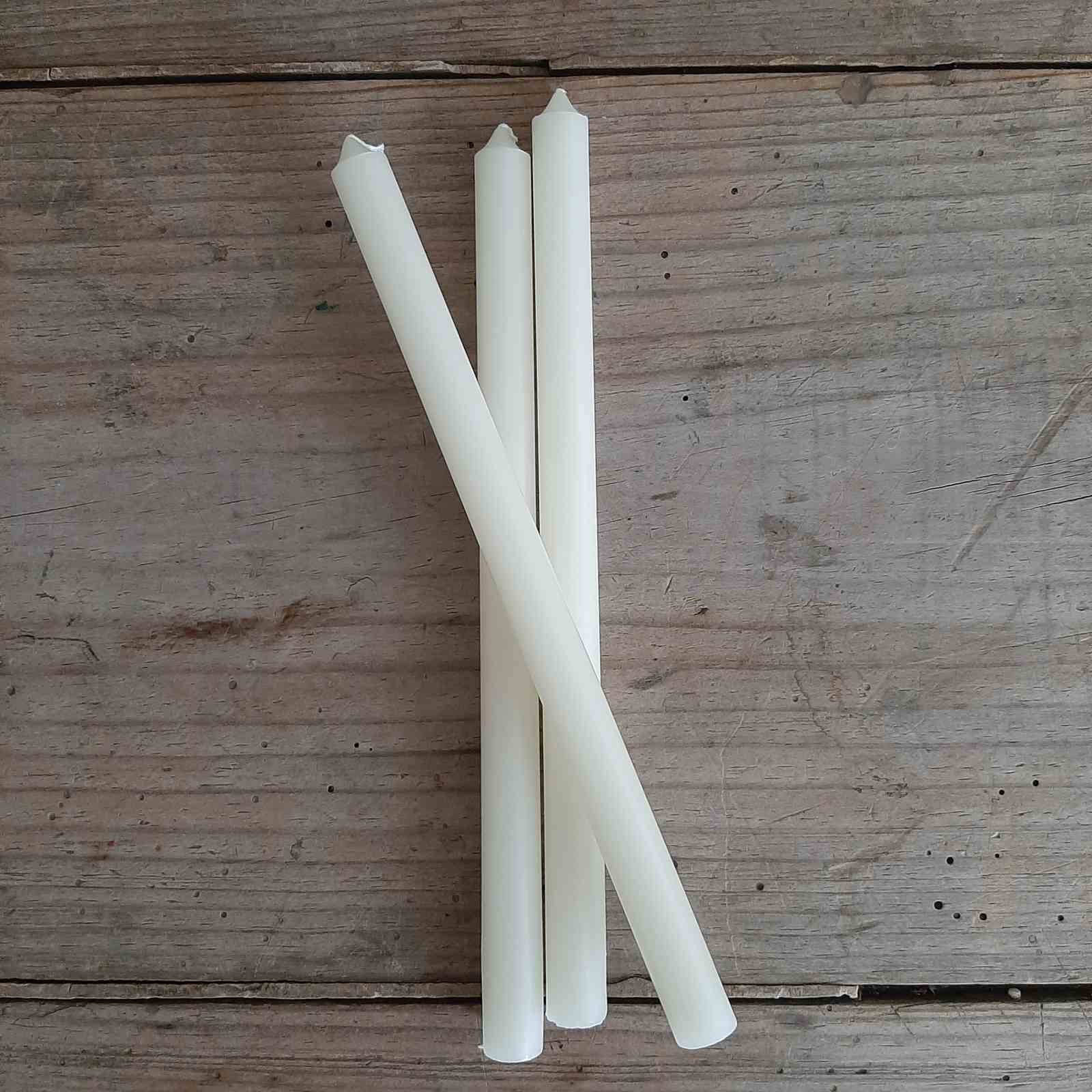 Cream taper candle