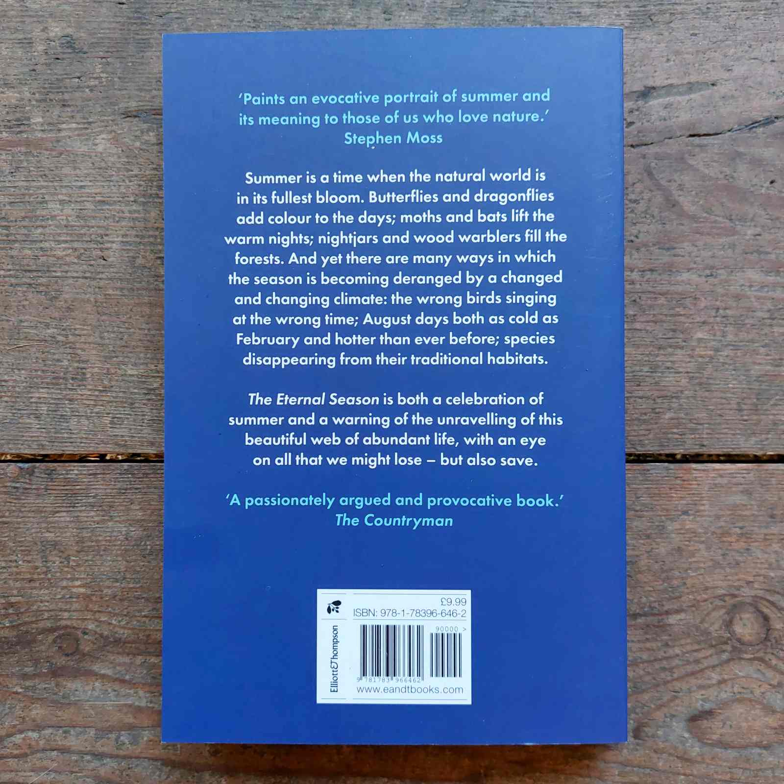 The Eternal Season by Stephen Rutt back cover