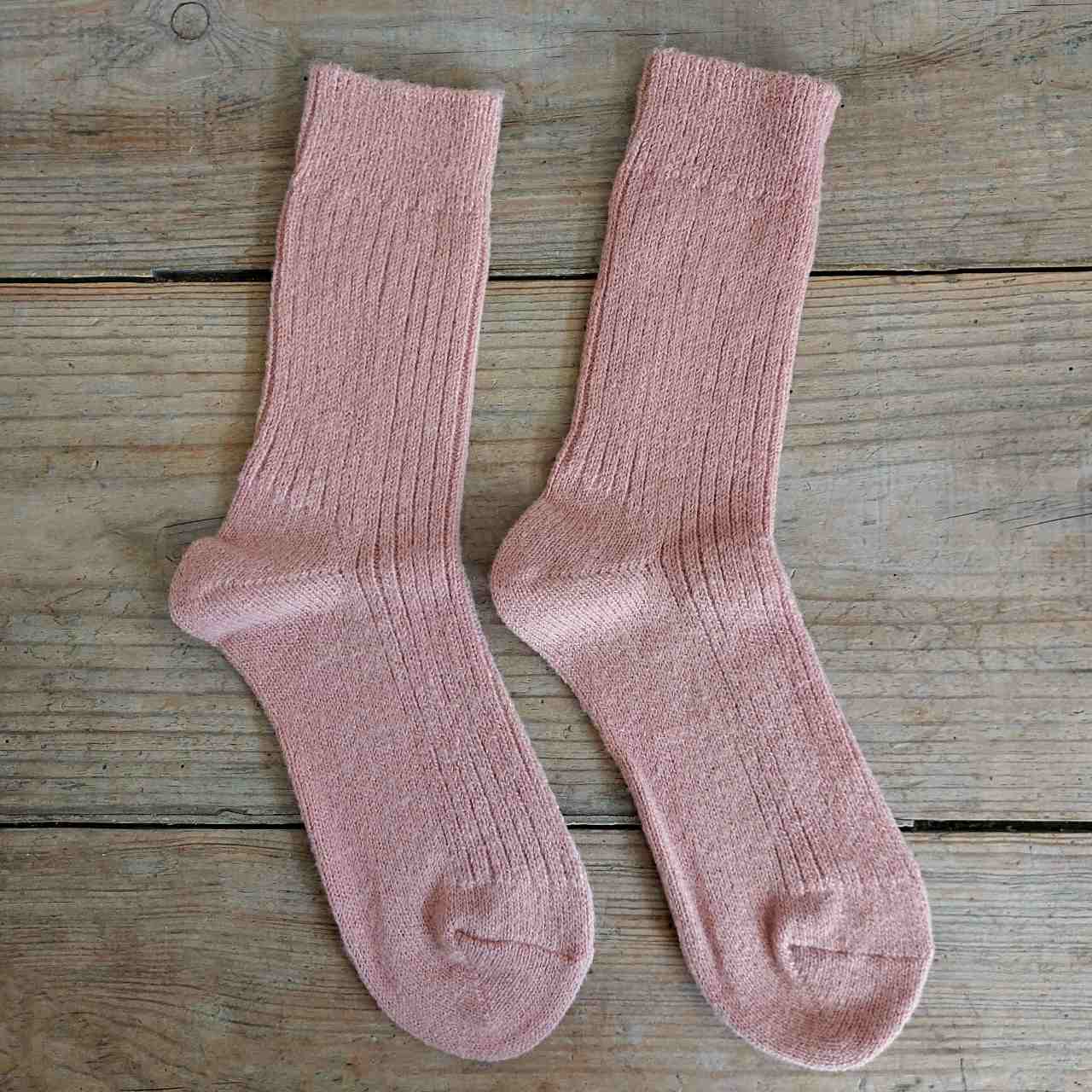 Women's Alpaca Socks - Rose Pink
