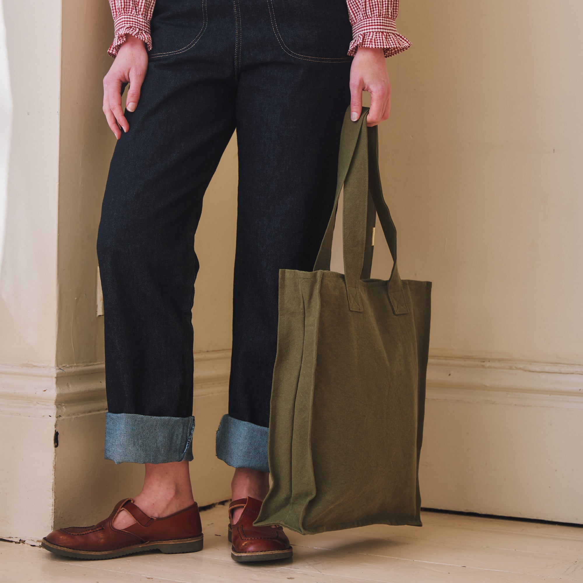 Canvas Tote Bag - Caper Green, by Les Pensionnaires