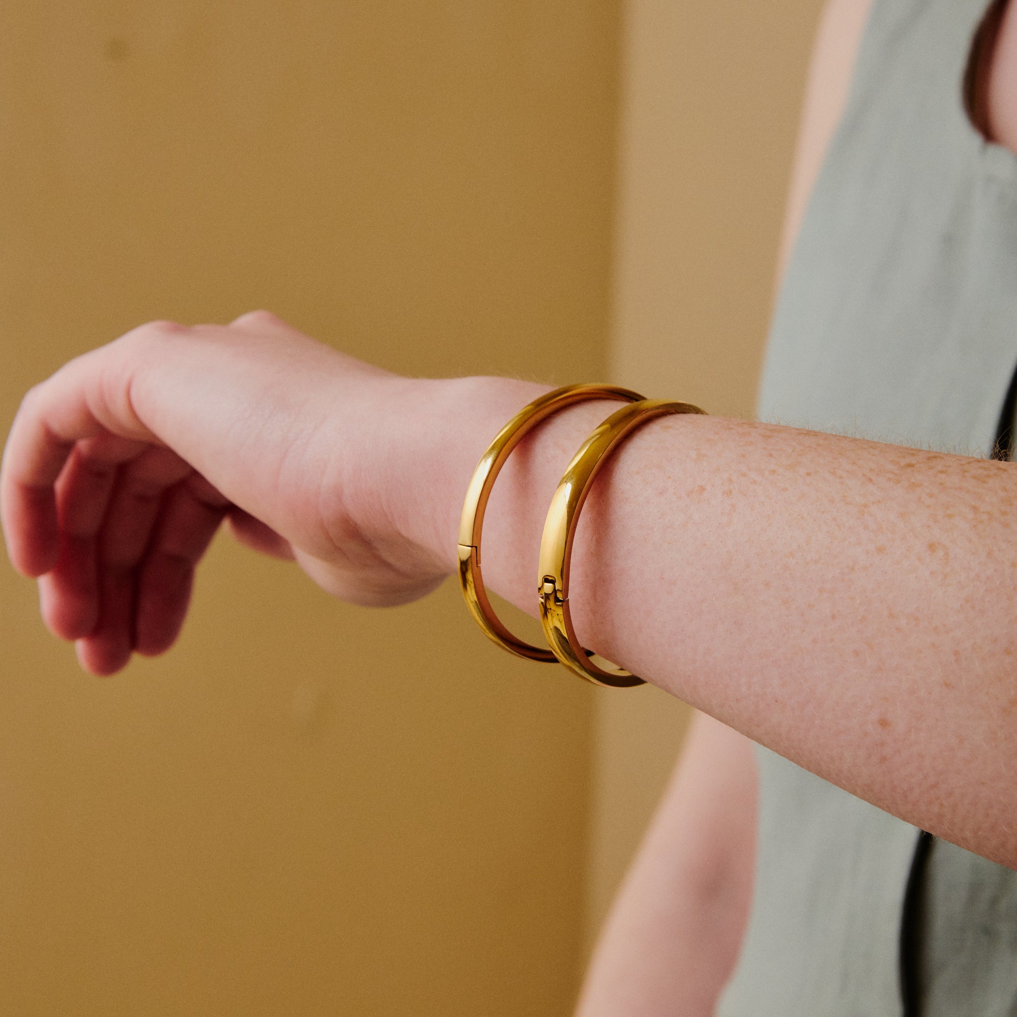 Gold plated bangles
