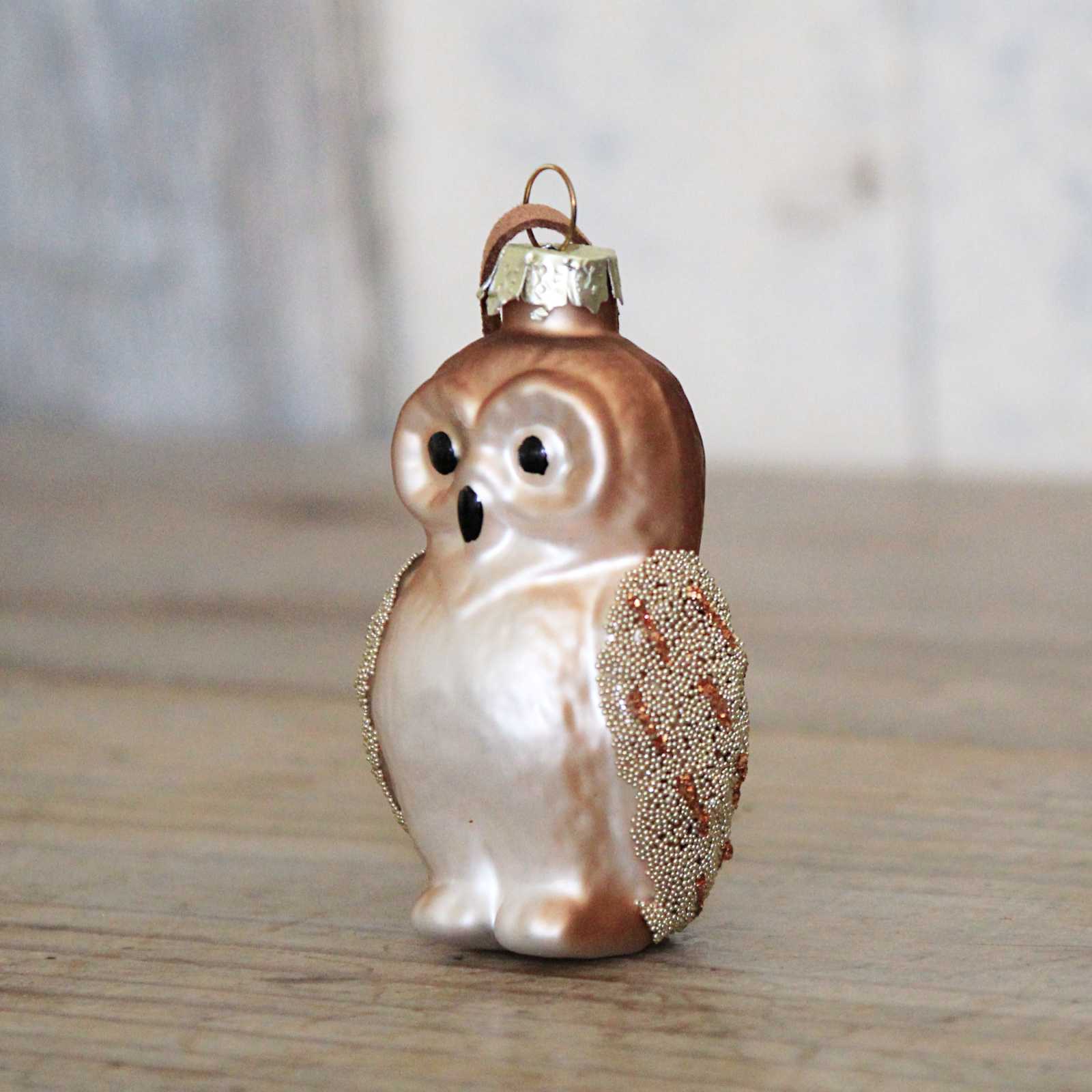 Beaded Glass Owl Decoration