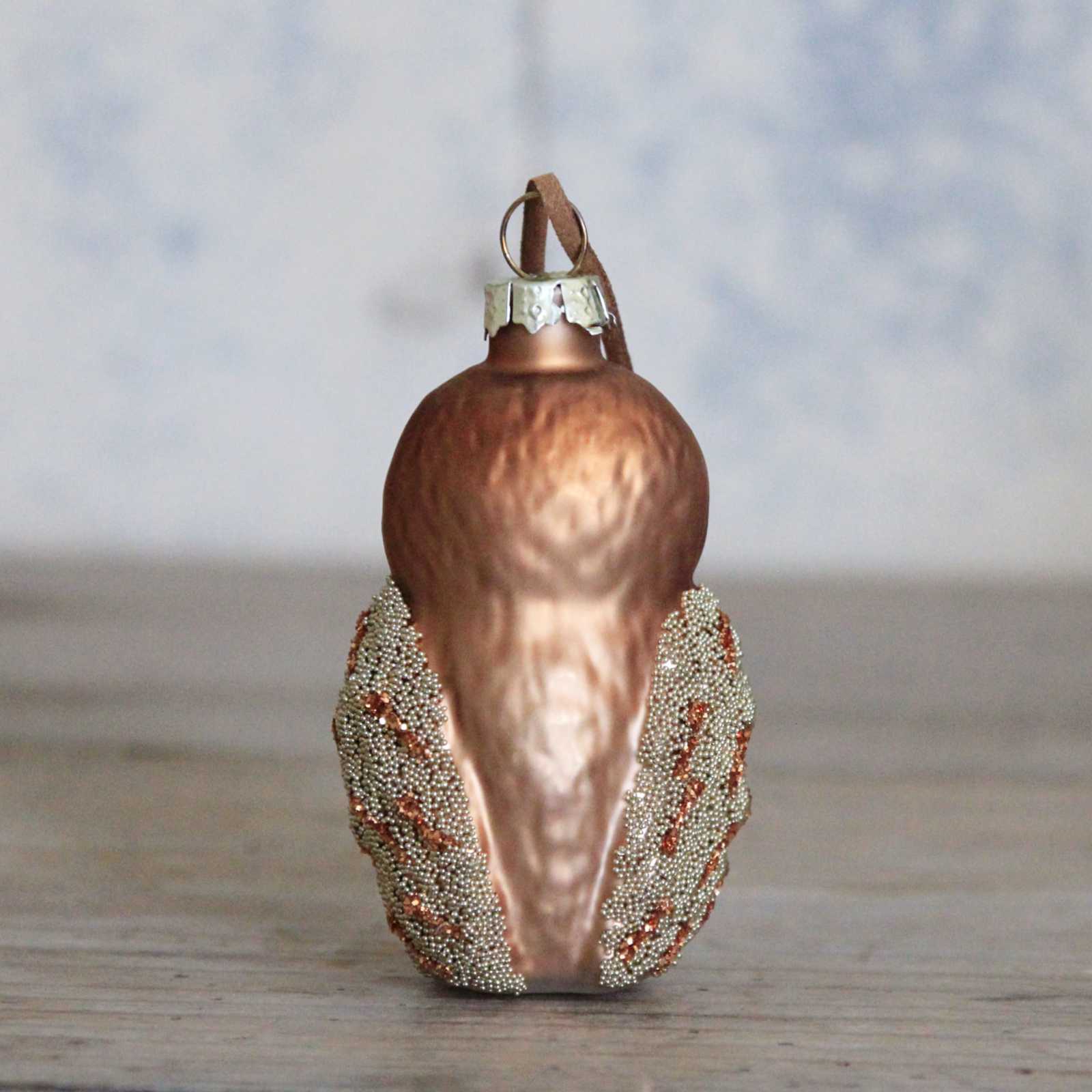 Beaded Glass Owl Decoration