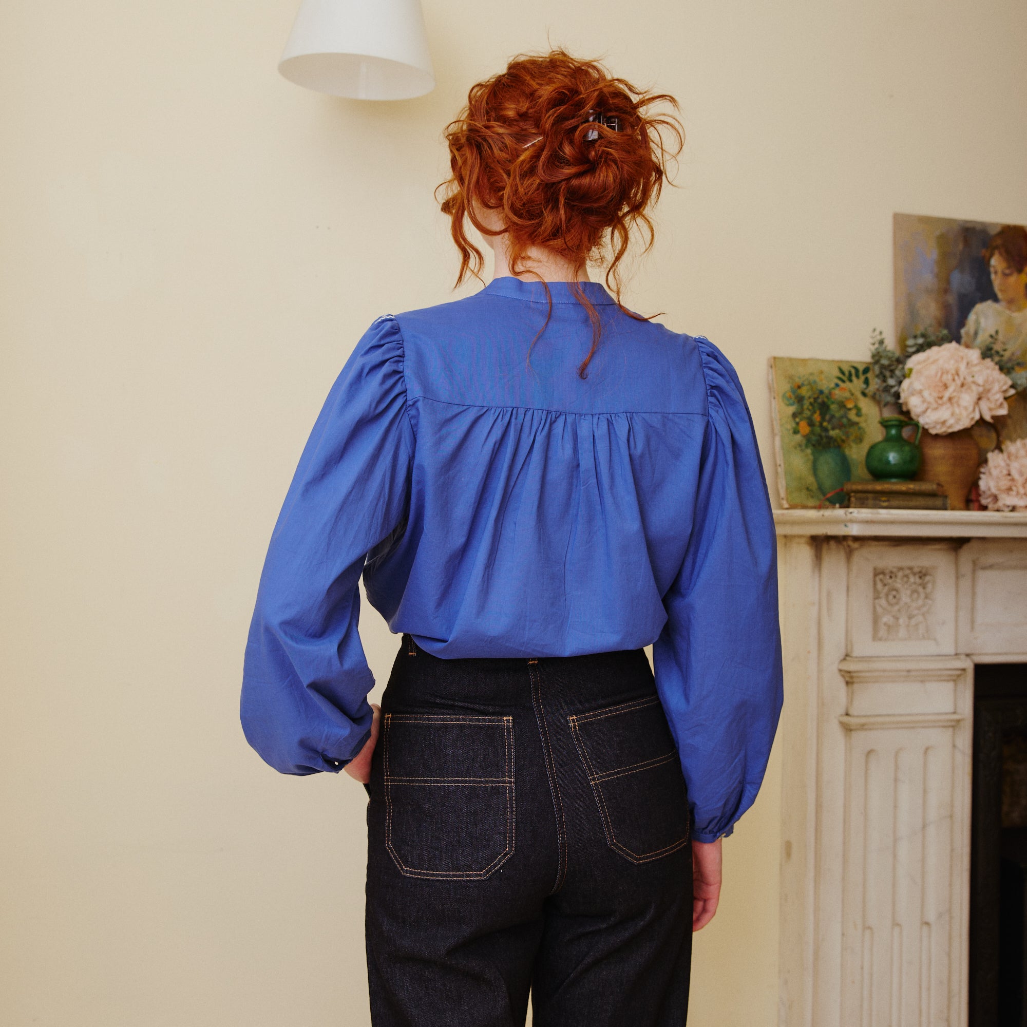 Cornflower Blue Embroidered Shirt