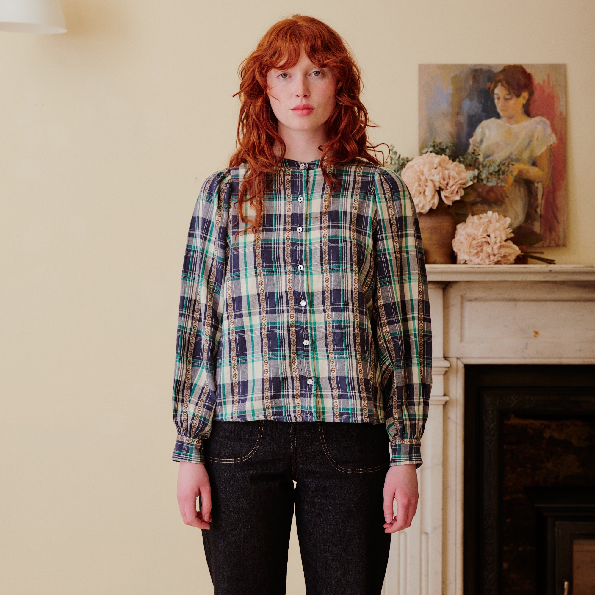 Women's tartan cotton shirt