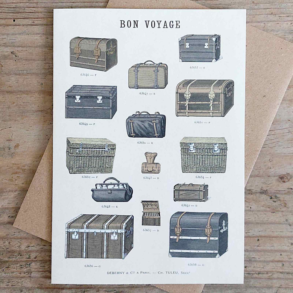 Bon Voyage - Vintage Greeting Card