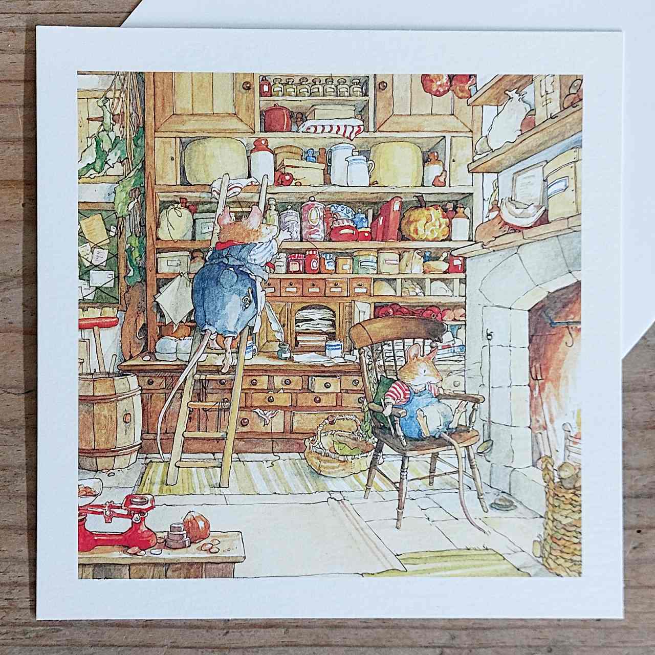 Inside The Store Stump - Brambly Hedge Greeting Card