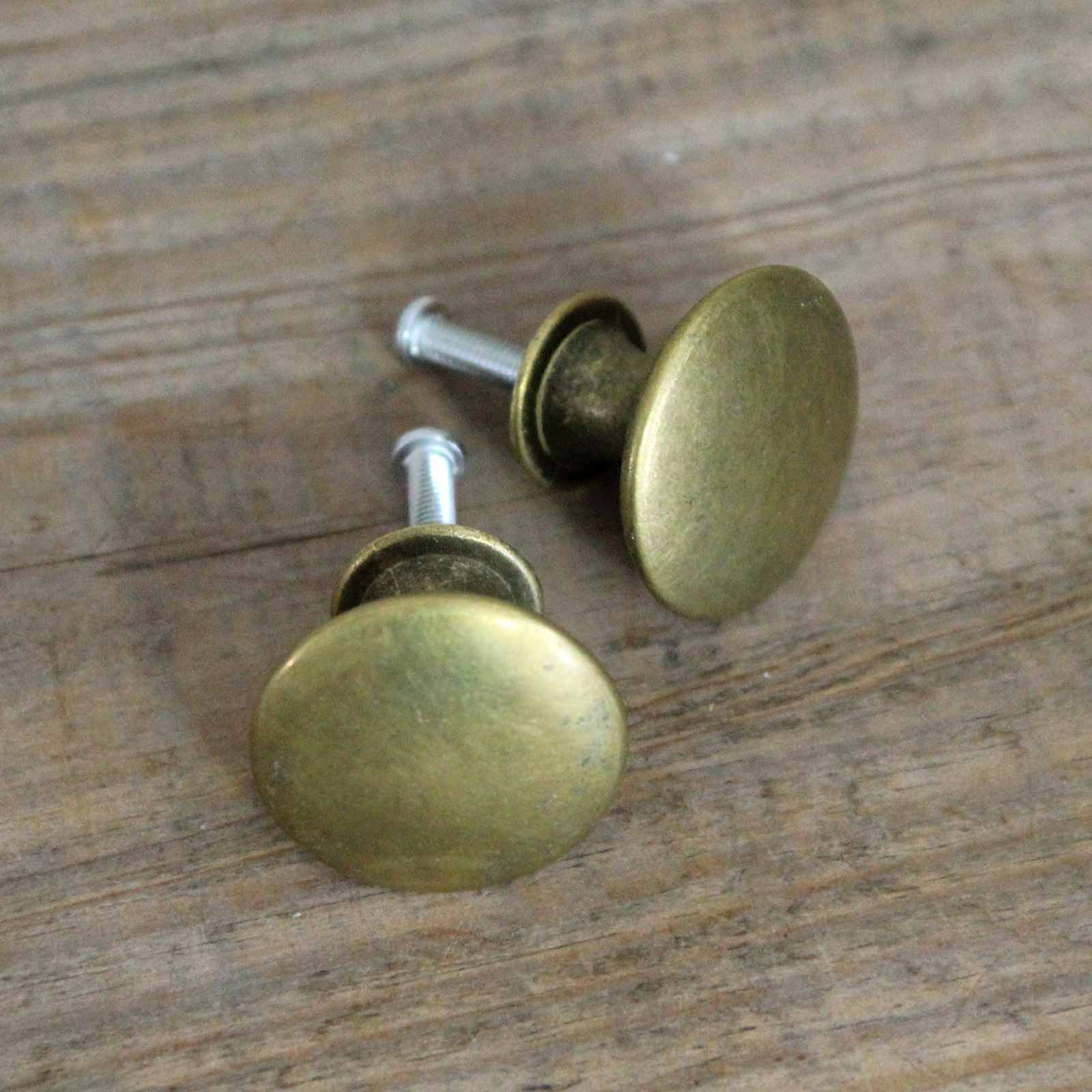 Small Brass Button Knob