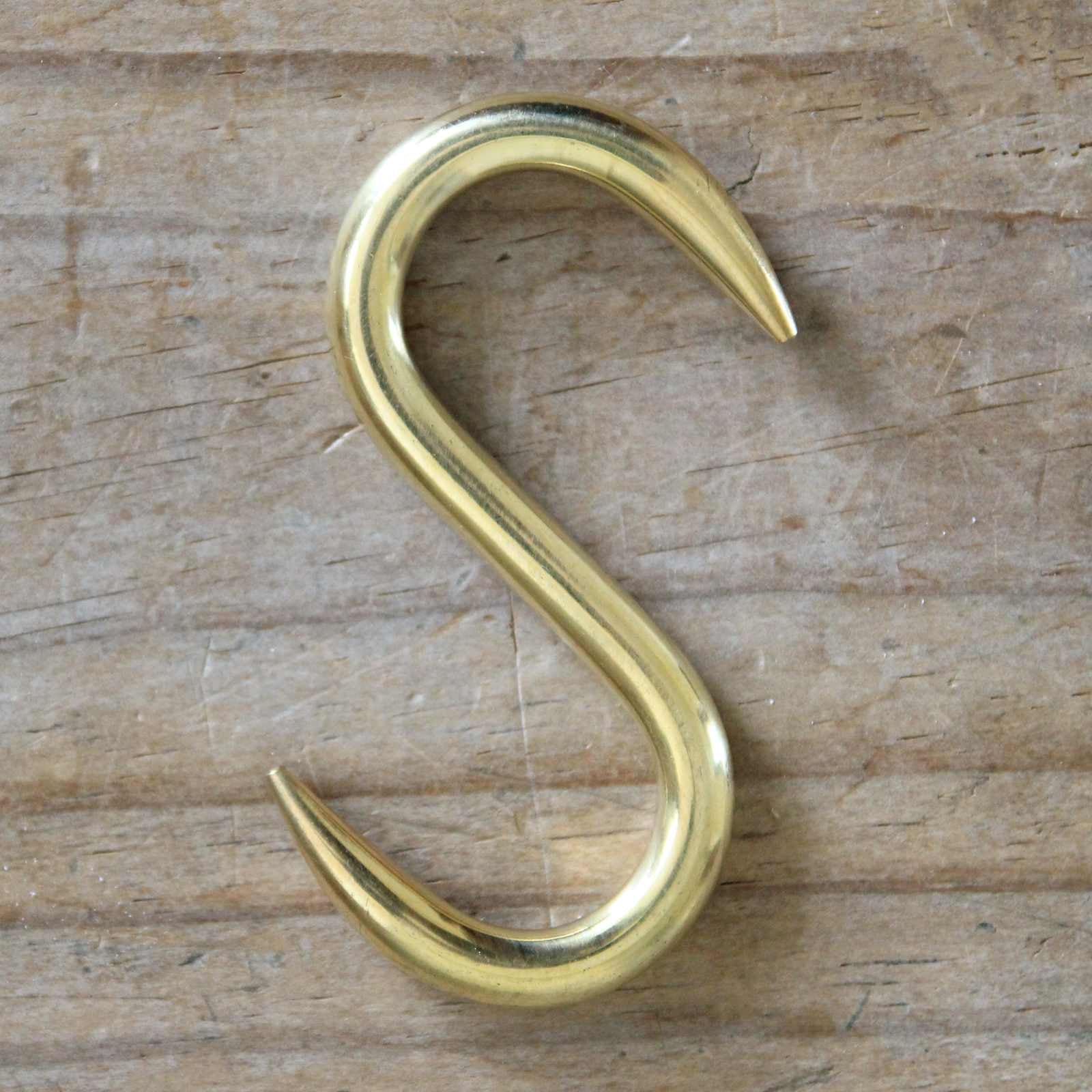 Solid Brass S Hook