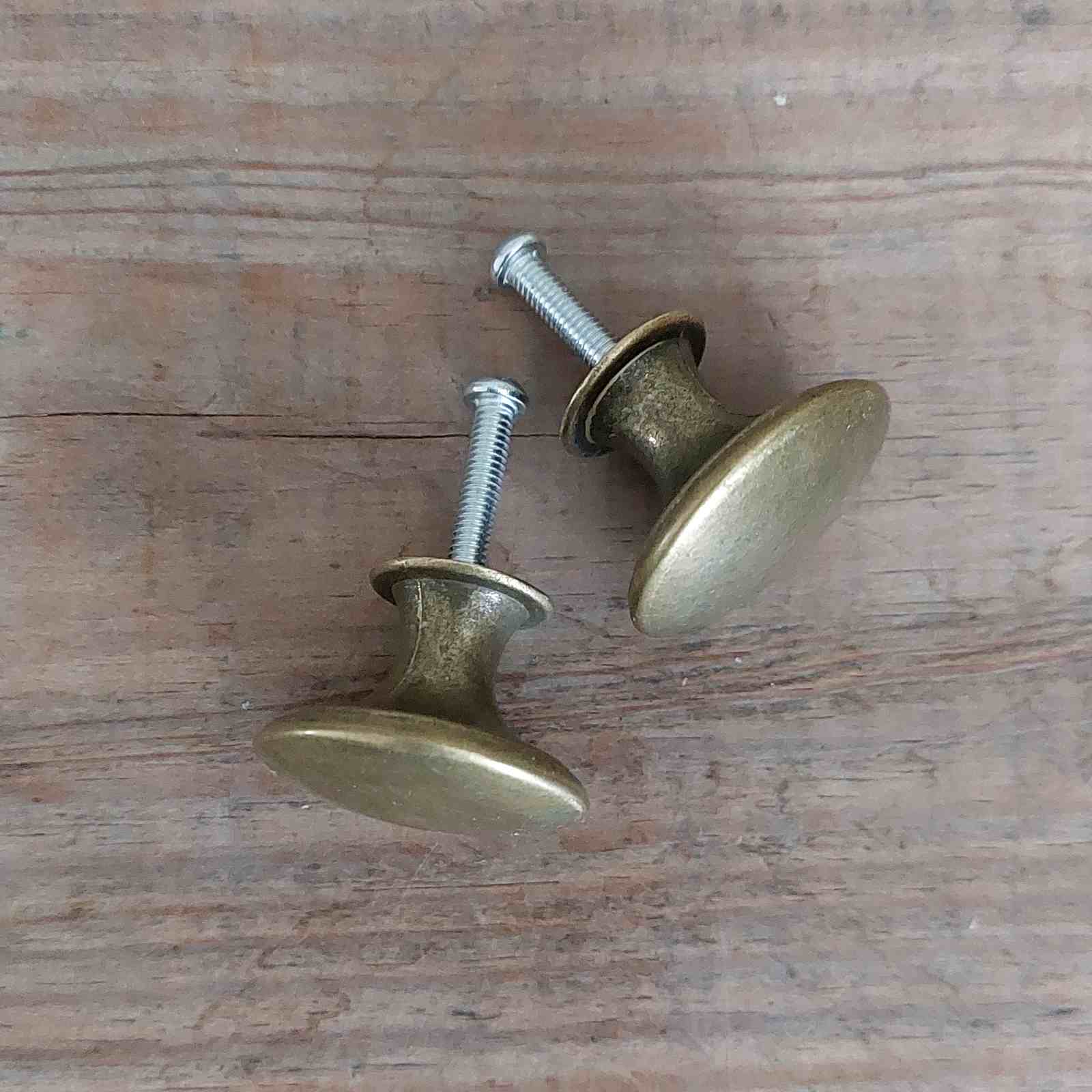 Small Brass Button Knob