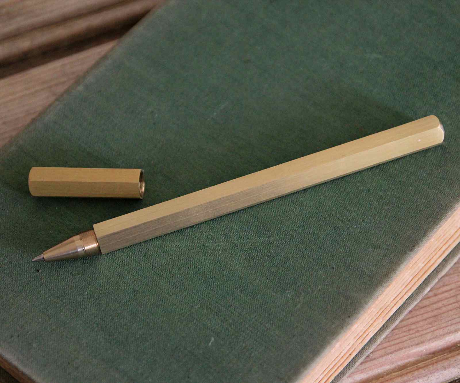 Brass Hexagon Pen with lid