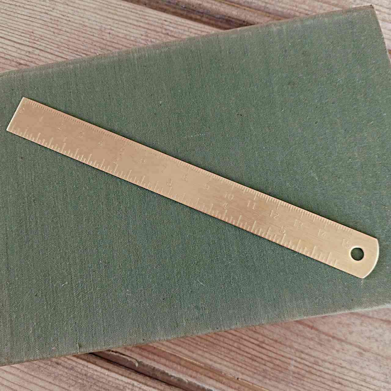 Brass ruler 15cm