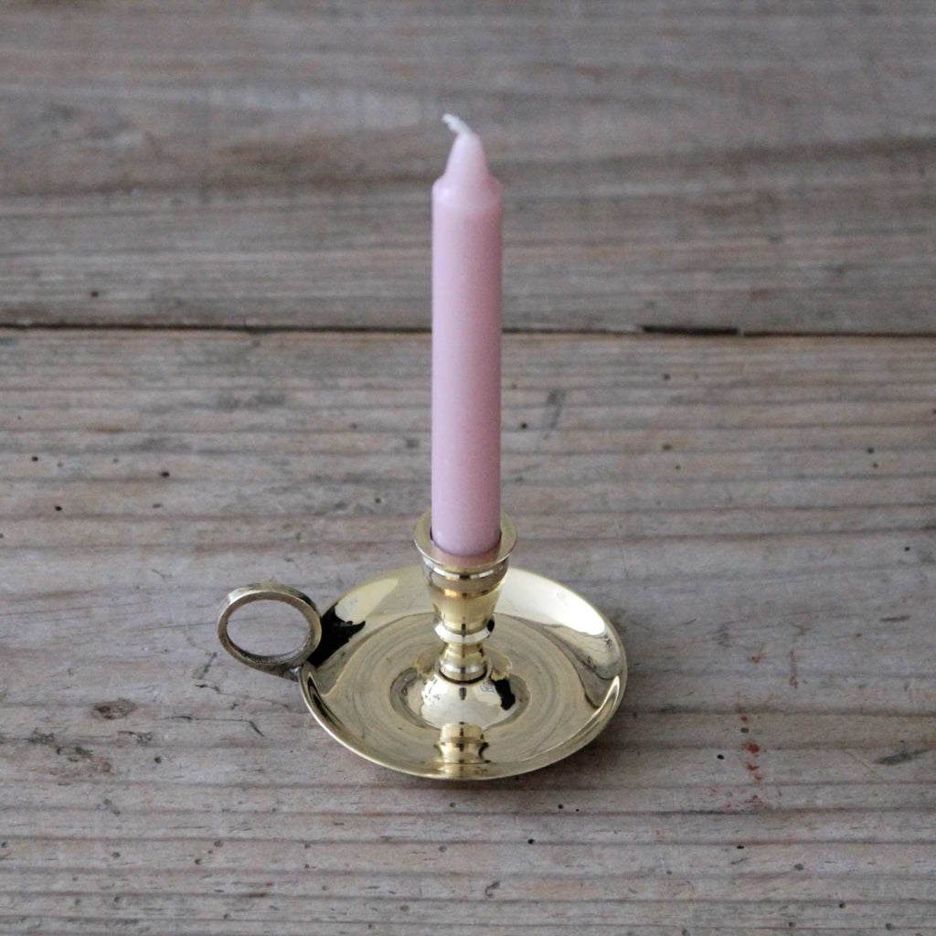 Brass Nightstand Taper Candle Holder Closet & Botts