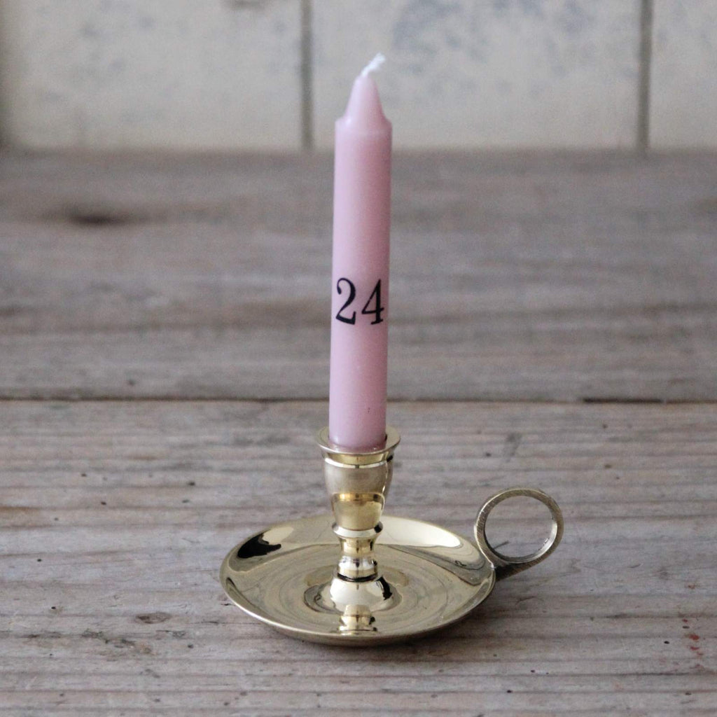 Brass Nightstand Taper Candle Holder Closet & Botts