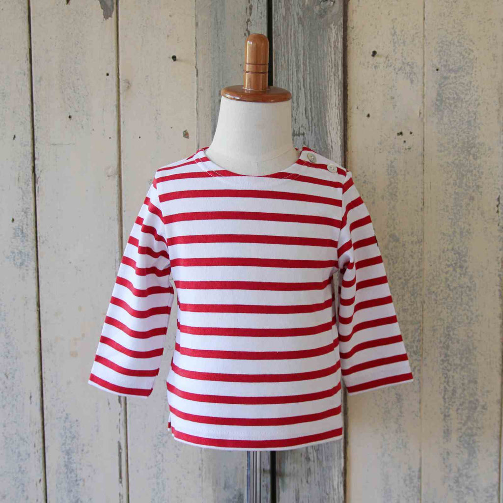 Baby's Breton Striped Top - White & Red
