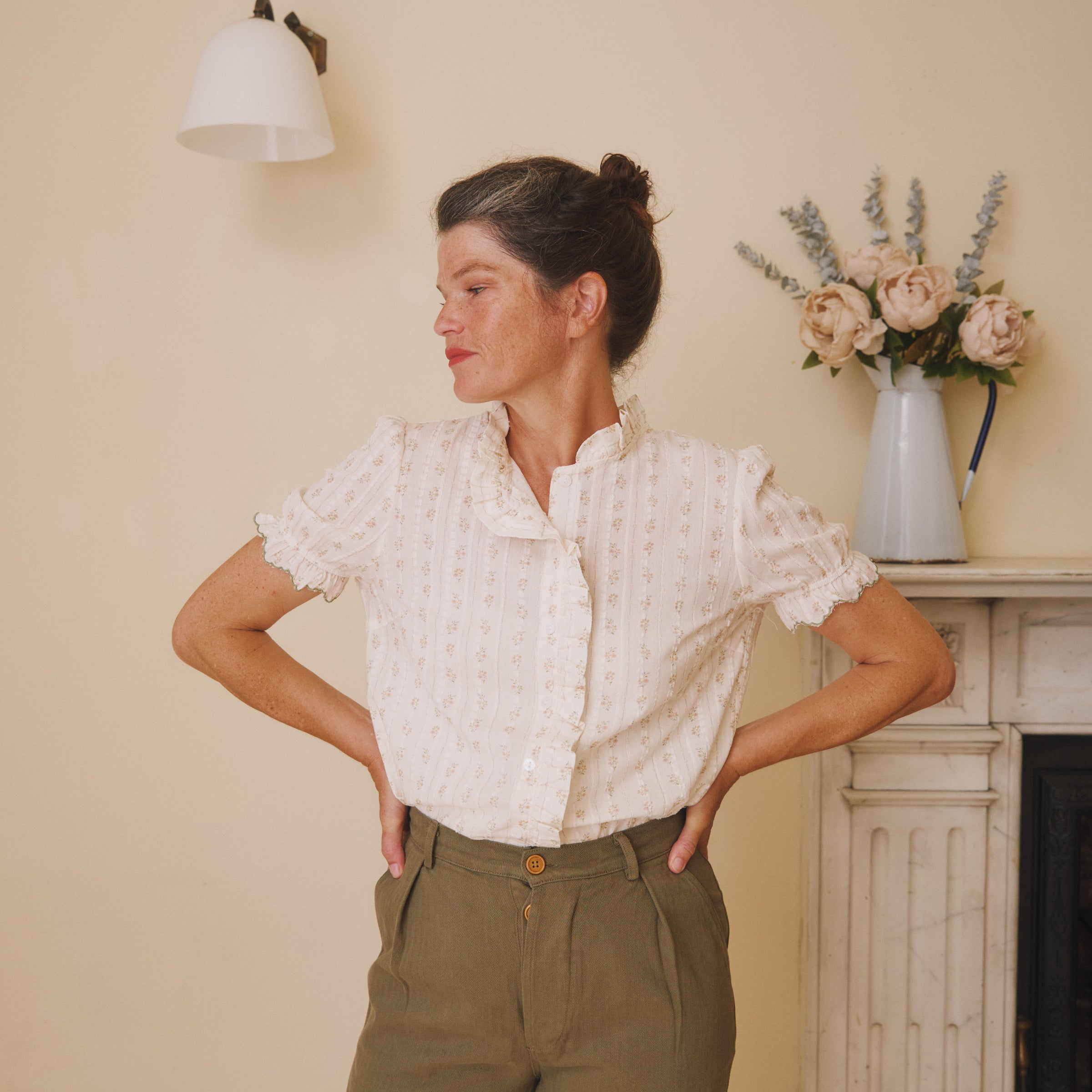 1940's Long Sleeve Blouse - Antique Cream – Closet & Botts