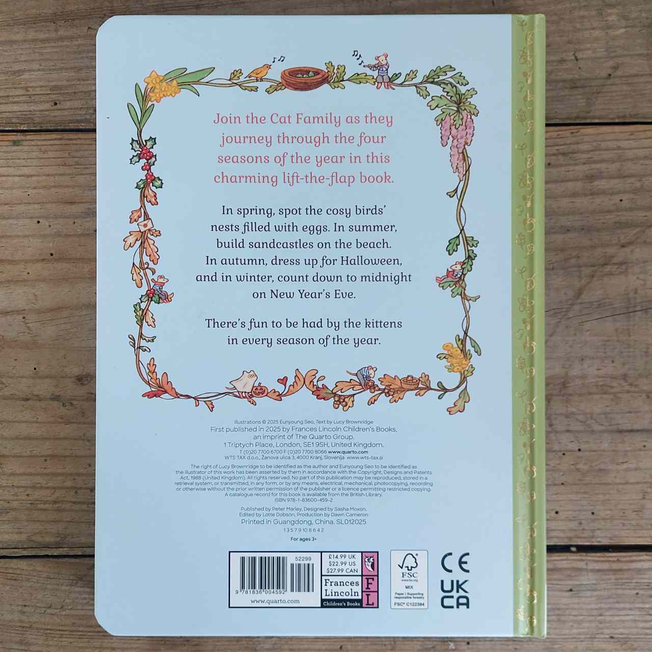 Cat Family Four Seasons back cover
