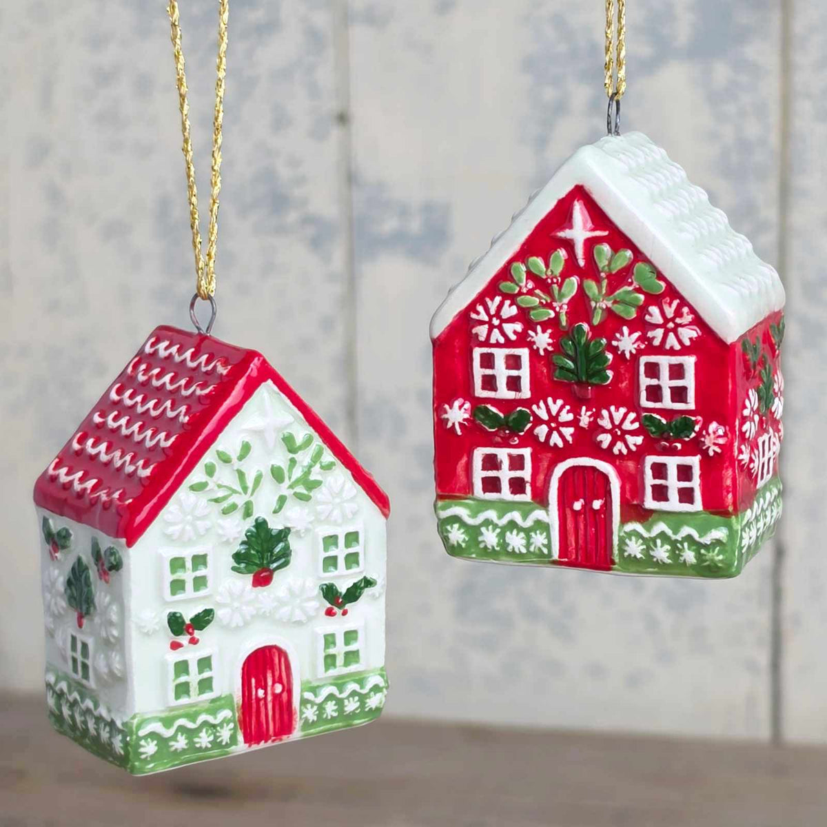 Ceramic Gingerbread House Decoration