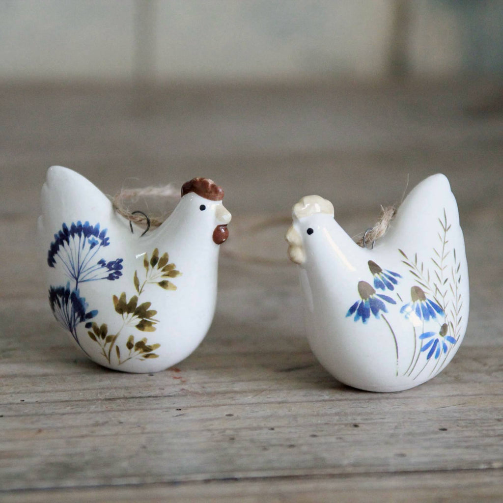 Ceramic Hen Easter Decorations