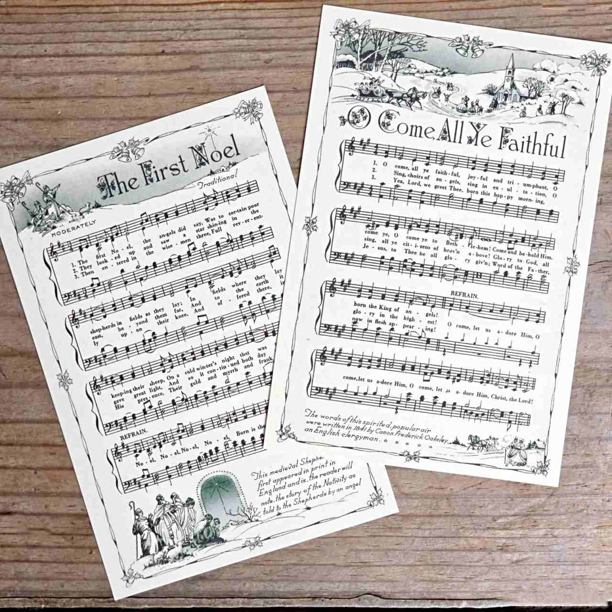 Vintage Christmas Carol Postcards