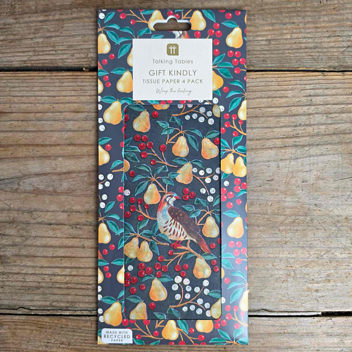 Christmas Patterned Tissue Paper - Partridge & Pear