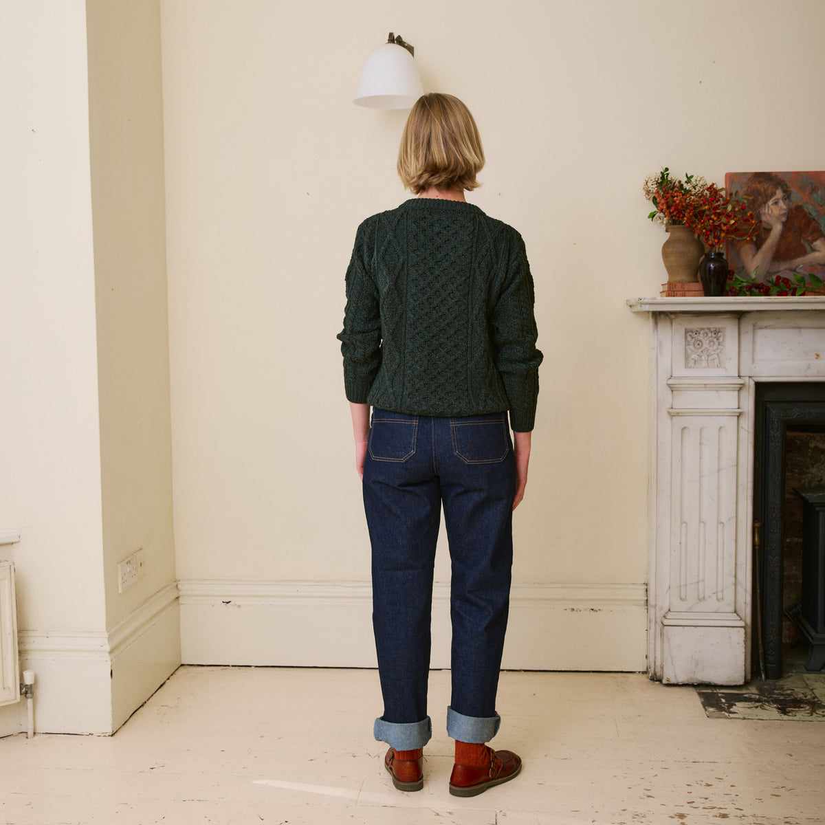Aran Cardigan - Seaweed